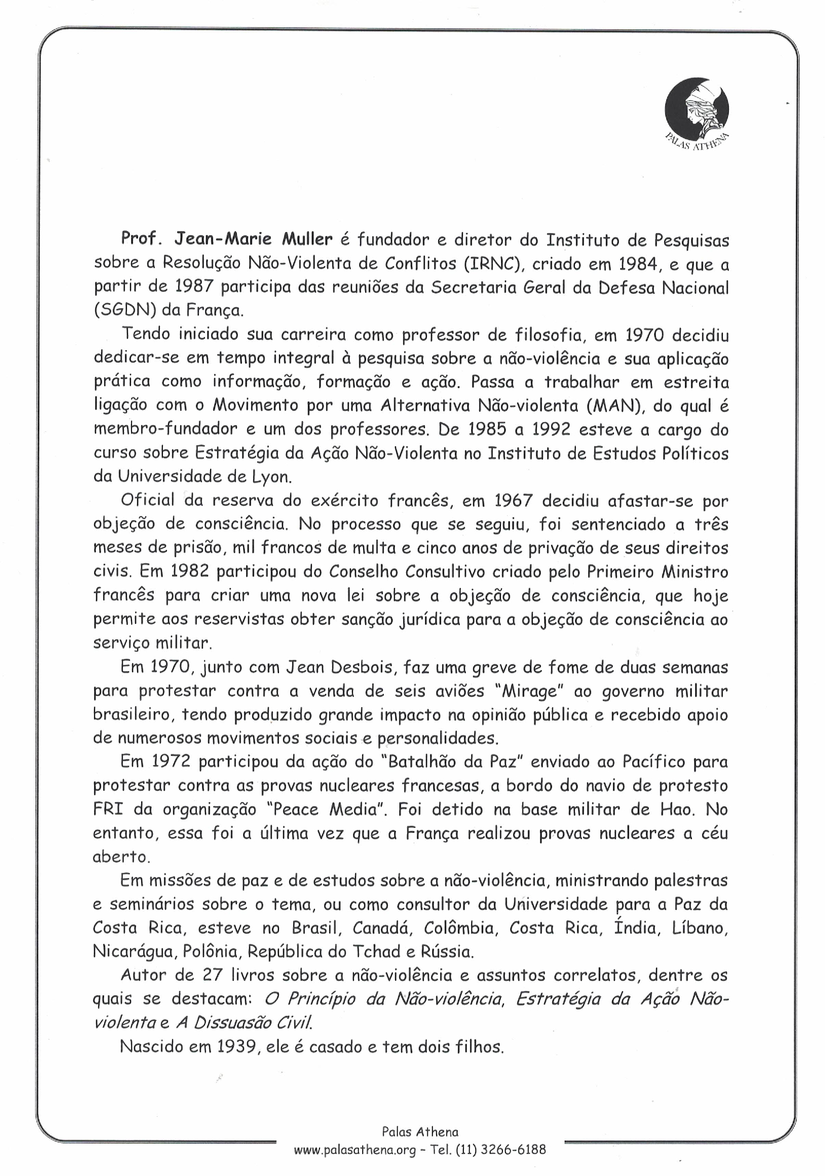 Jean-Marie Muller - bibliografia