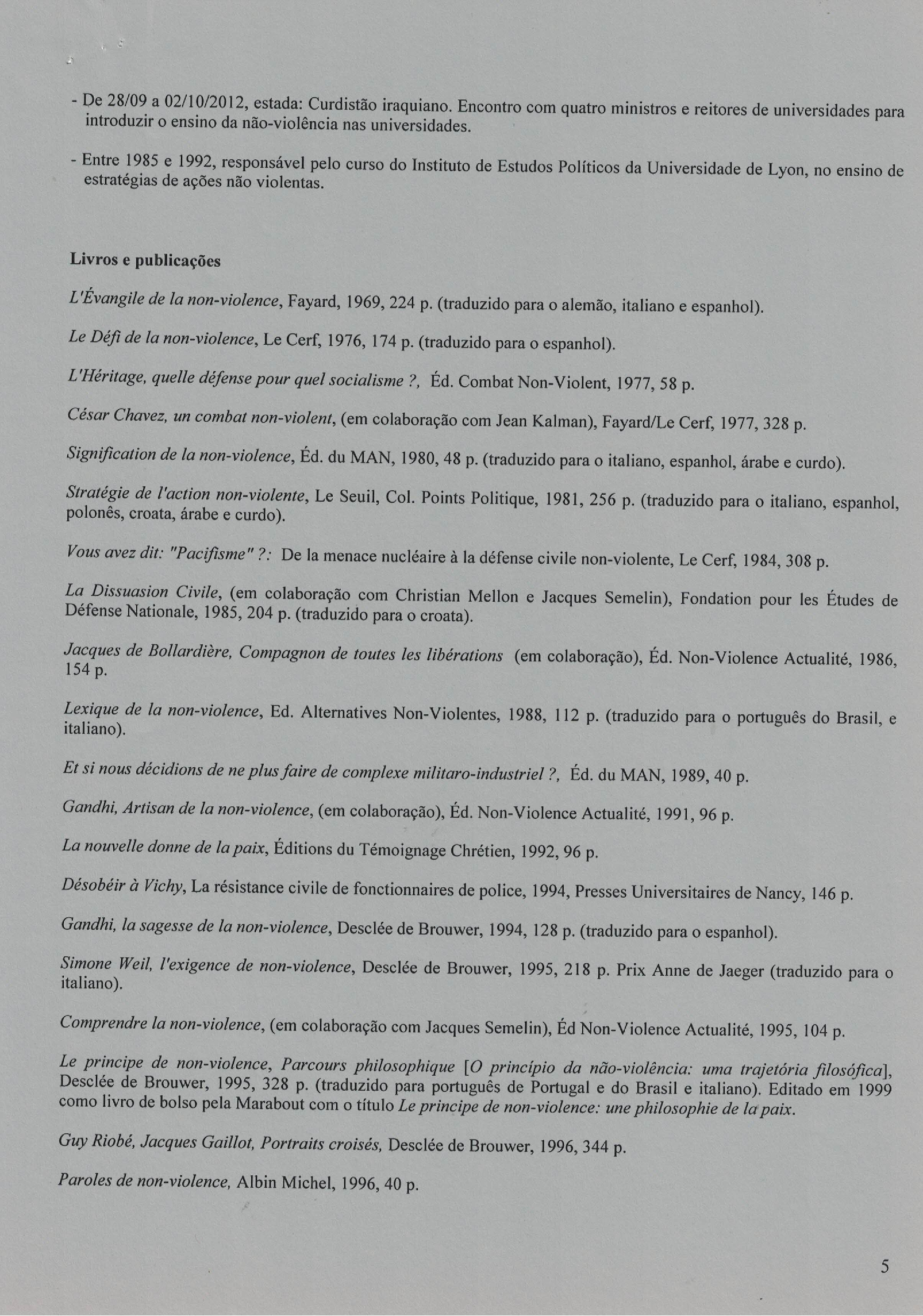 Jean-Marie Muller curriculum