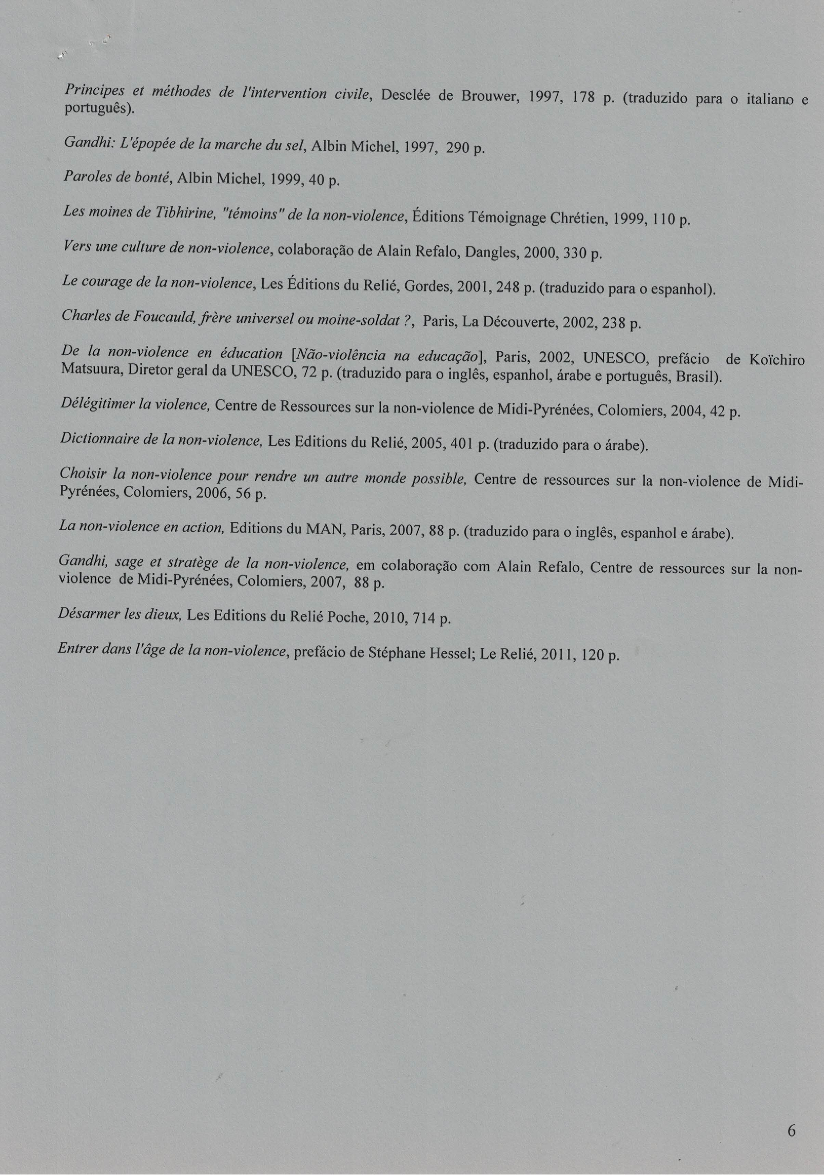 Jean-Marie Muller curriculum