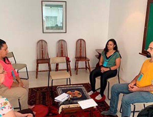 Alunos da Capacitação conduzem prática meditativa